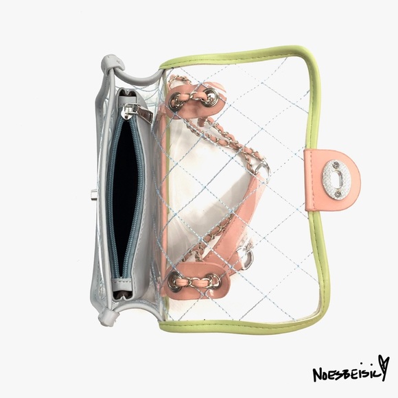🚫SOLD•TR🎱SY🚫 Clear Pastel Crossbody Bag - Picture 6 of 8
